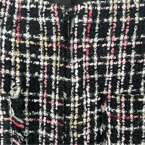 Style & Co Jacket Size 12 Petite Tweed 2 Way Zip  Preppy Business Casual - Picture 6 of 11